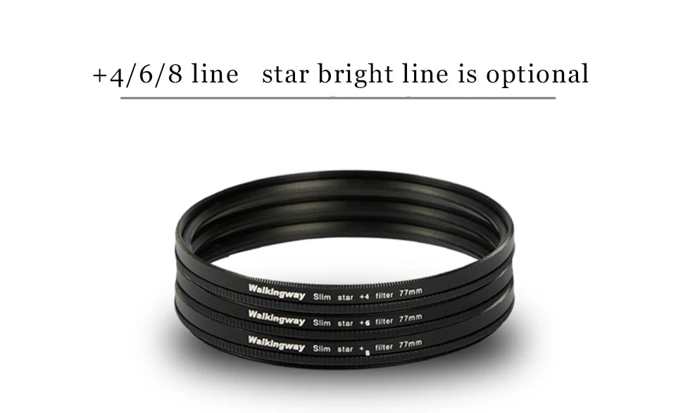 Star Filter DSLR Camera Lens 37mm 40.5mm 49mm 52mm 55mm 62mm 67mm 72mm 77mm 82mm Canon Nikon Sony