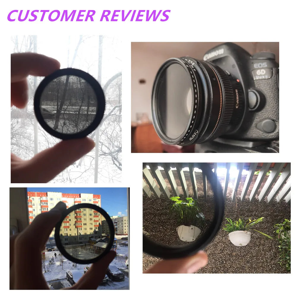 Variable Adjustable ND Filter ND2-ND400 (Neutral Density)