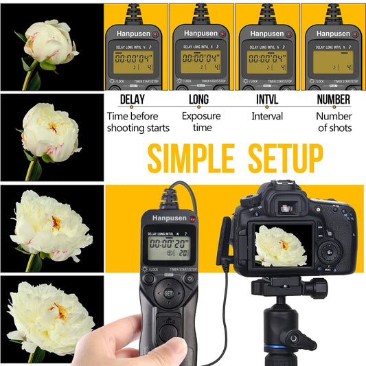 Camera Time Lapse Intervalometer Remote LCD Timer Shutter Release