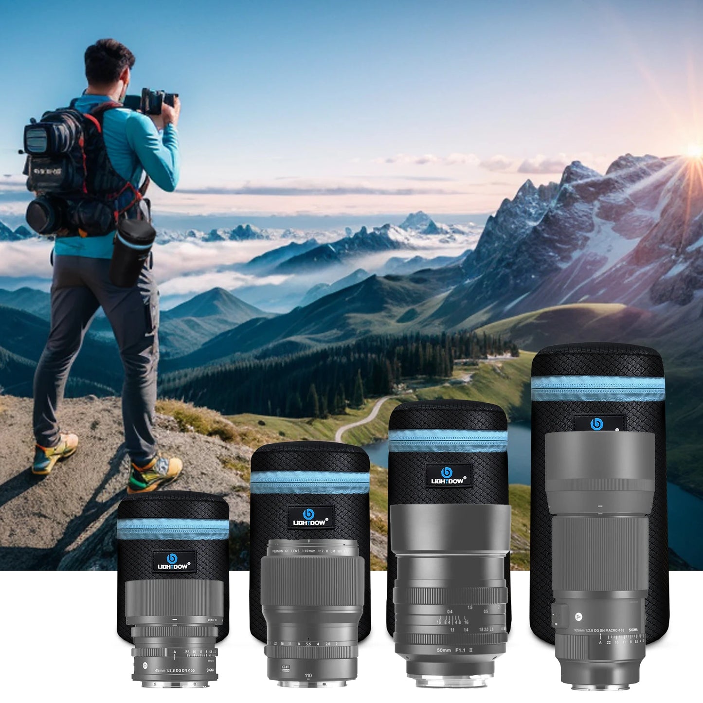Camera Lens Portable Polyester Carry Bag Case
