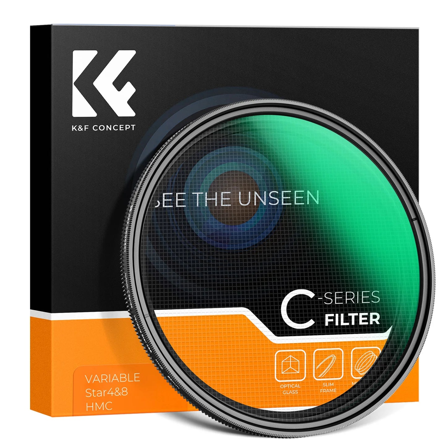 K&F Concept Variable Star Filter Starburst 4-8 Points 18 Layer Coating 49mm 52mm 55mm 58mm 62mm 67mm 72mm 77mm 82mm