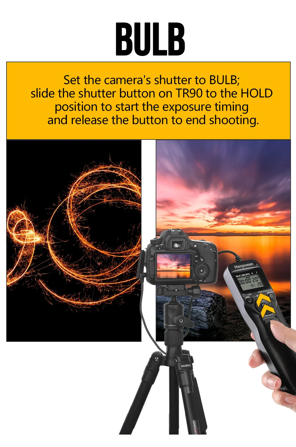 Camera Time Lapse Intervalometer Remote LCD Timer Shutter Release
