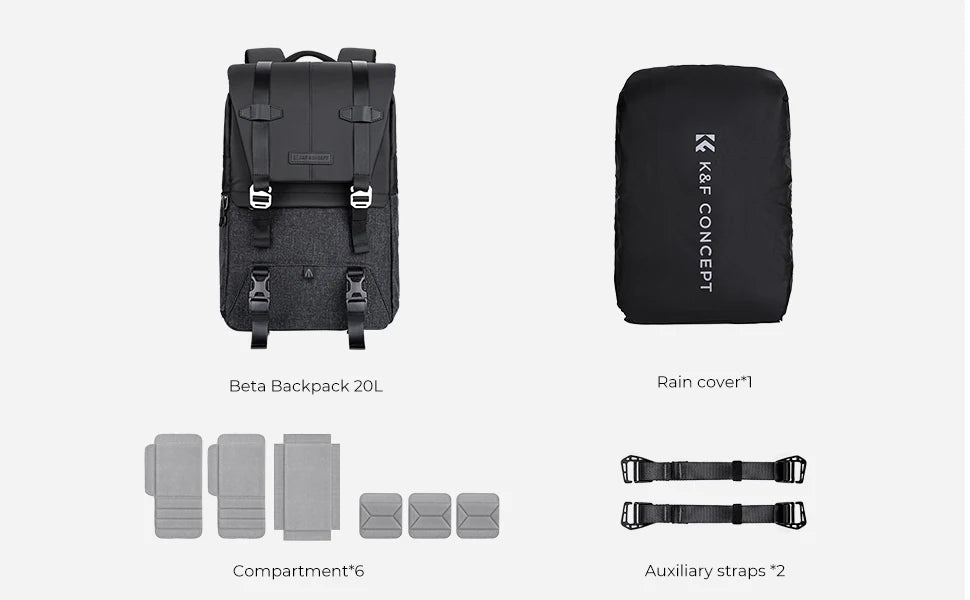 K&F Concept Rain Cover Camera Backpack for Outdoor Travel Photography