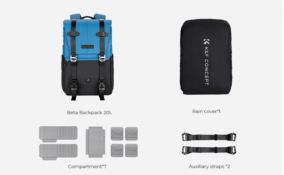 K&F Concept Rain Cover Camera Backpack for Outdoor Travel Photography