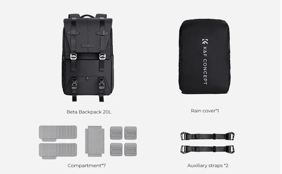 K&F Concept Rain Cover Camera Backpack for Outdoor Travel Photography