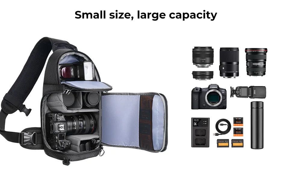 K&F Concept Portable Single Shoulder DSLR Camera Lens Bagb