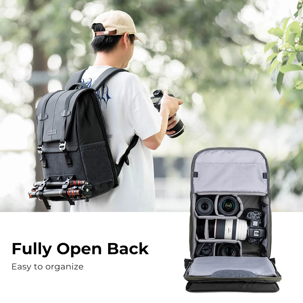 K&F Concept Rain Cover Camera Backpack for Outdoor Travel Photography