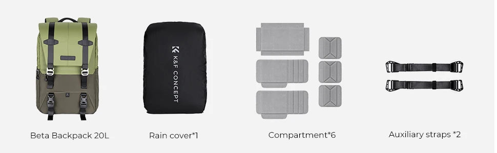 K&F Concept Rain Cover Camera Backpack for Outdoor Travel Photography