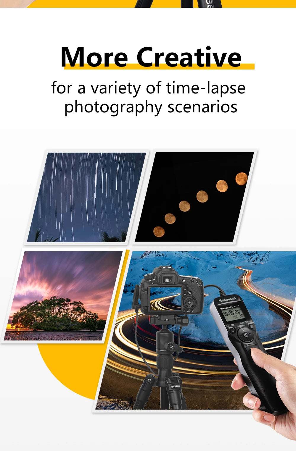 Camera Time Lapse Intervalometer Remote LCD Timer Shutter Release