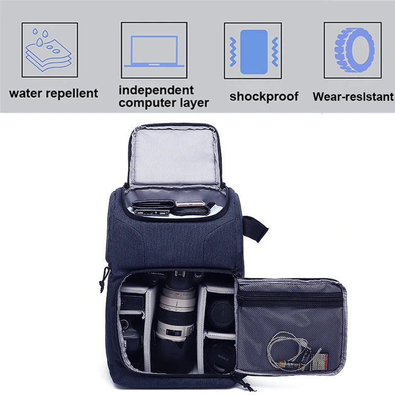 Waterproof Portable Camera Bag Backpack Canon Nikon Sony