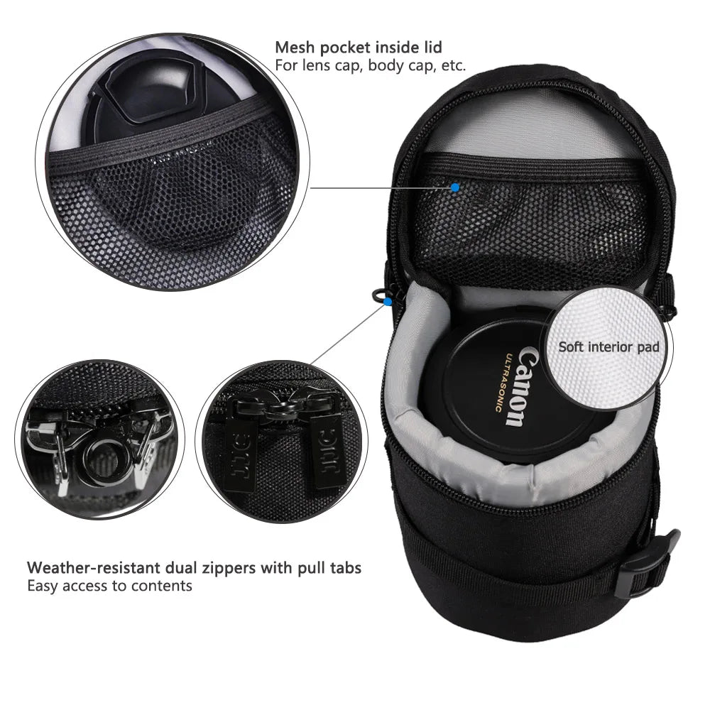 Professional Camera Lens Bag for Canon Nikon Sony Fujifilm