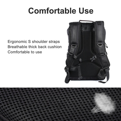 K&F Concept Camera Backpack with Rainproof Cover Catch Straps for Laptop SLR DSLR