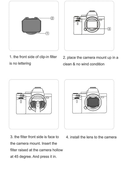 Kase Clip-in Filter 4 in 1 Kit for Sony Alpha Camera ND / MCUV / Dream / Neutral Night