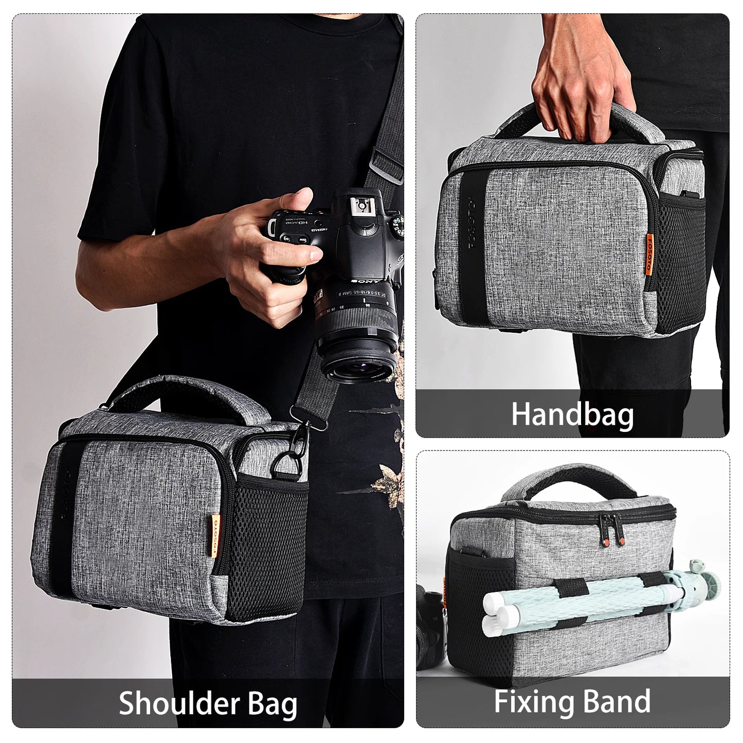 DSLR Video Camera Lens Shoulder Bag For Sony Canon Nikon Fujifilm