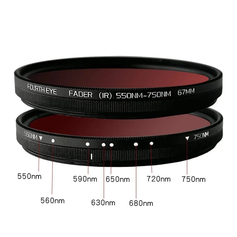 Adjustable IR (Infrared) Camera Lens Filter