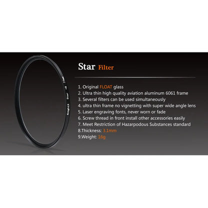 Star Line 4 6 8 DSLR Camera Lens Filter For Canon Sony Nikon