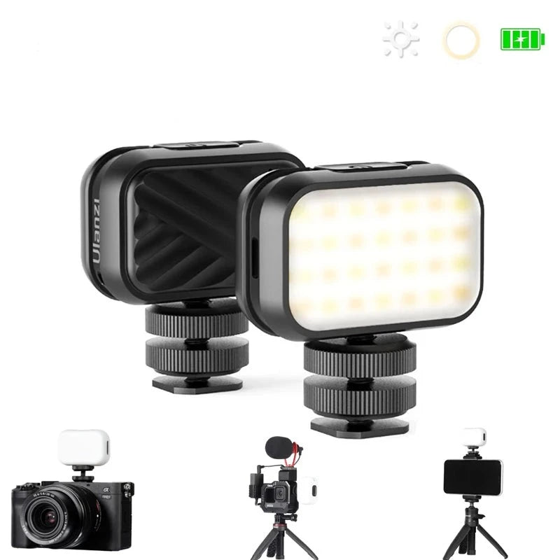 Mini LED Video Light Rechargeable for Camera