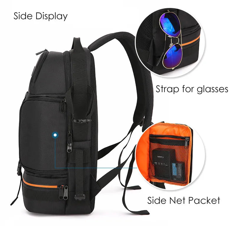 Professional Camera Large Backpack Bag Tripod Holder