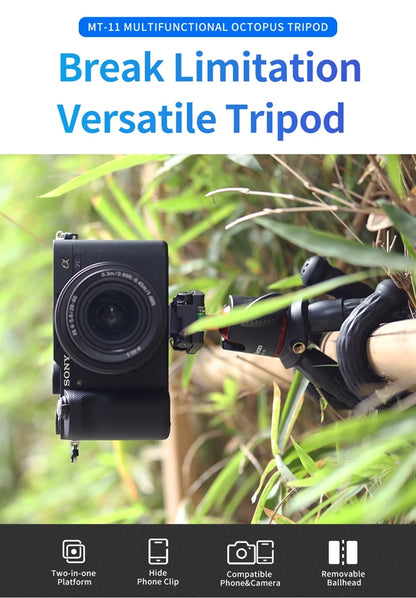 Flexible Octopus Portable Tripod For Phone DSLR Camera