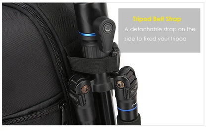 Professional Camera Large Backpack Bag Tripod Holder