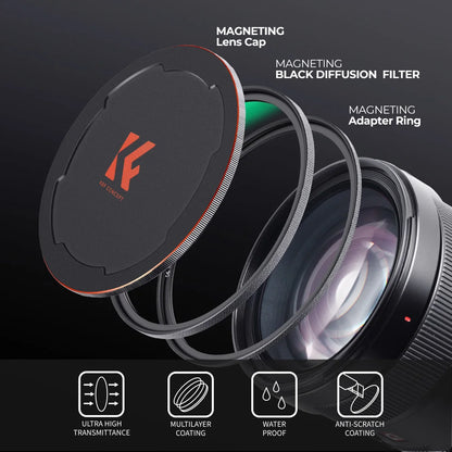 K&F Concept Magnetic Black Mist Diffusion 1/4 1/8 Camera Lens Filter