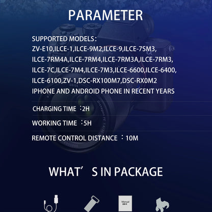 Wireless Remote Control for Sony DSLR Camera with OLED Screen