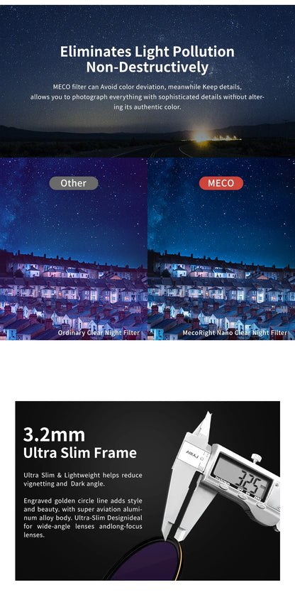 Mecoright Clear Natural Night - Light Pollution Filter