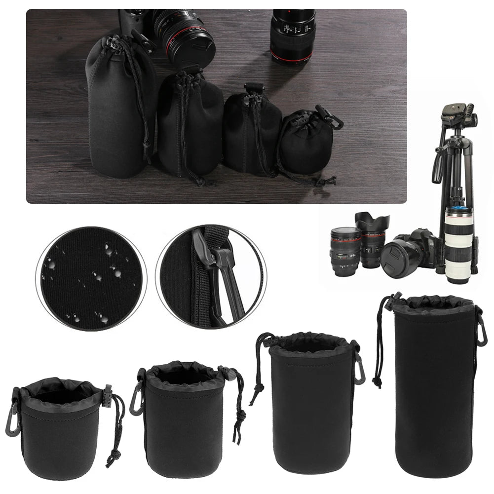 Camera Lens Waterproof Soft Pouch Bag