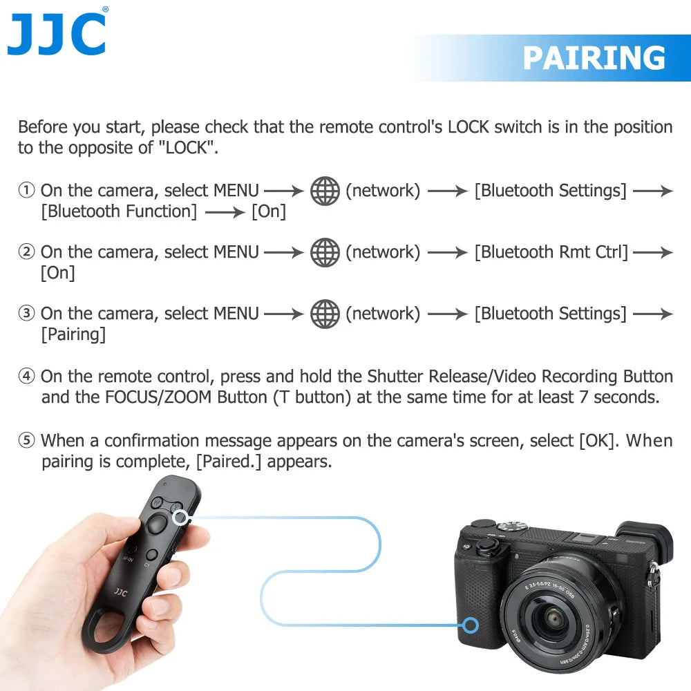 JJC Wireless Bluetooth Remote Control for Sony Camera