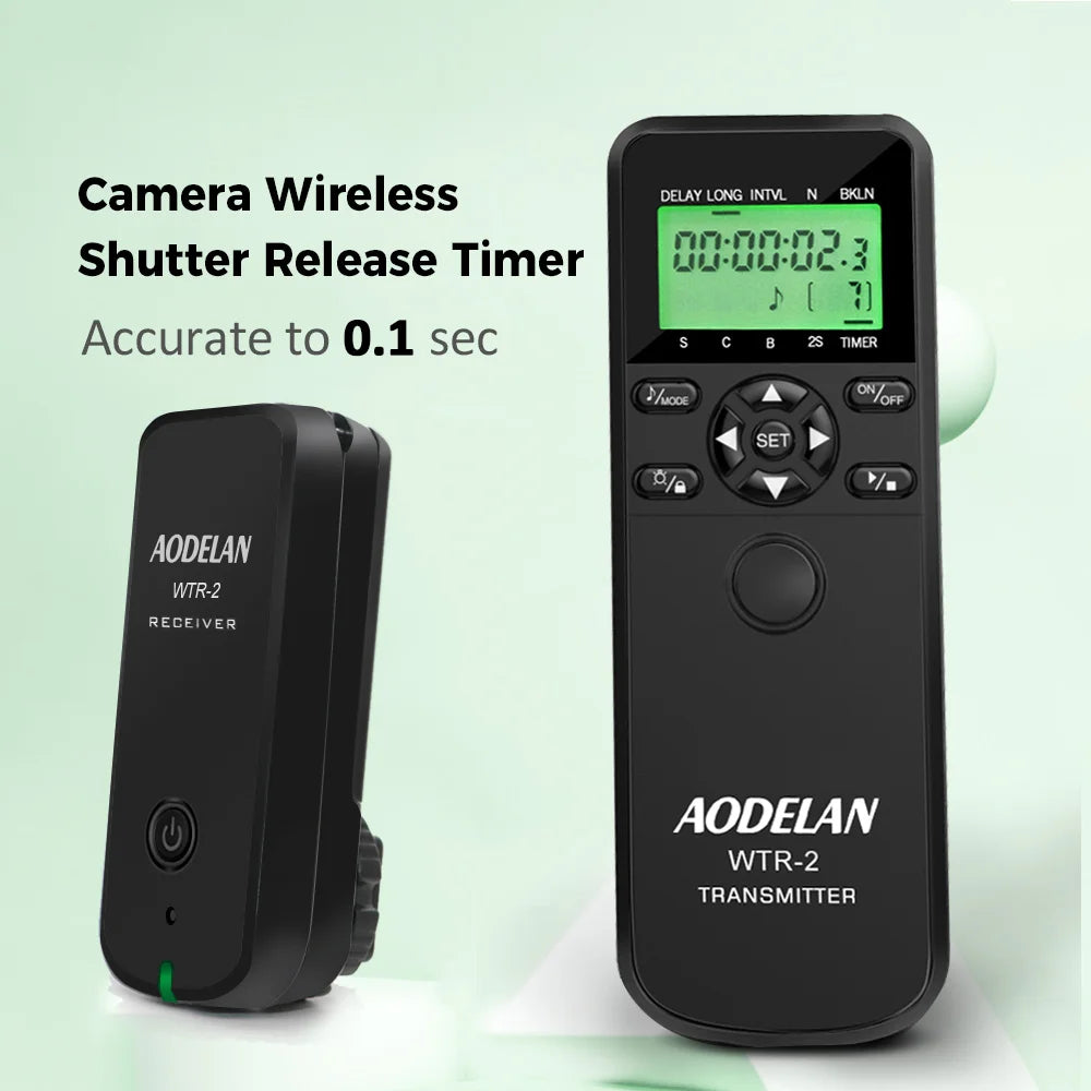 Wireless Timelapse Intervalometer Remote Control Shutter Release For Canon Nikon Sony Panasonic Fujifilm Camera