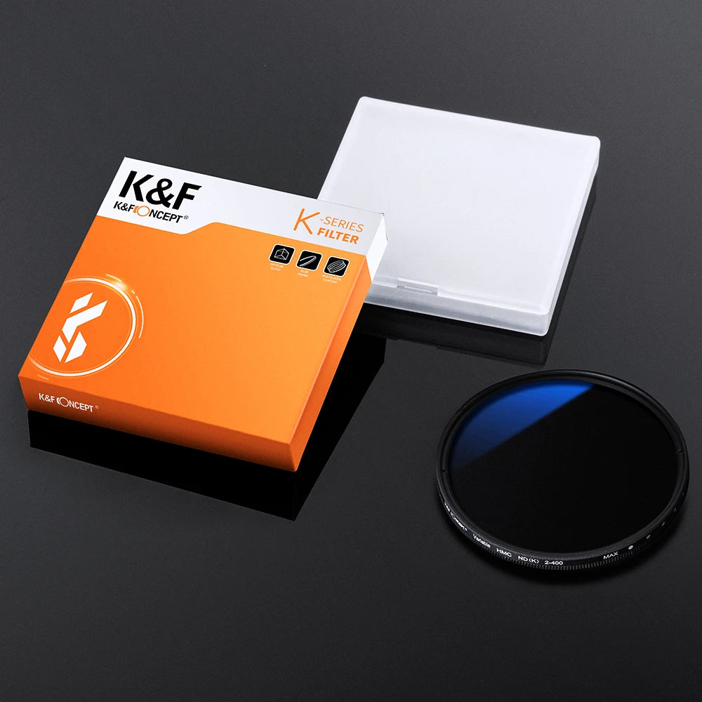 K&F CONCEPT ND2 to ND400 ND Lens Filter Adjustable Variable 49mm 52mm 58mm 62mm 67mm 77mm