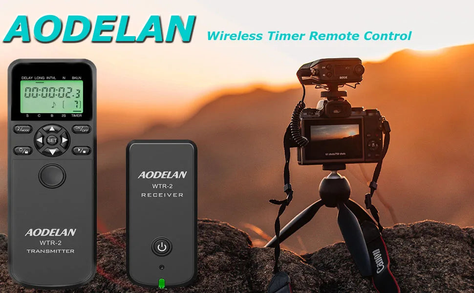 Wireless Timelapse Intervalometer Remote Control Shutter Release For Canon Nikon Sony Panasonic Fujifilm Camera