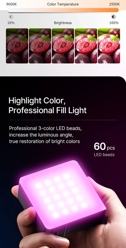 Full Color RGB LED Camera Video Light