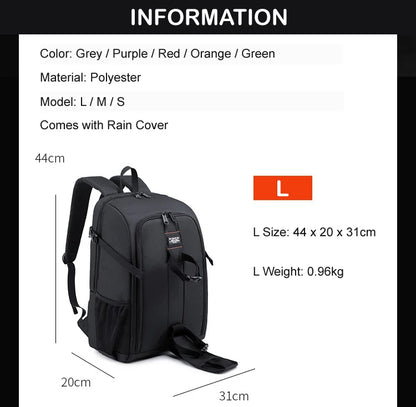 Big Capacity Photography DSLR Camera Backpack Bag