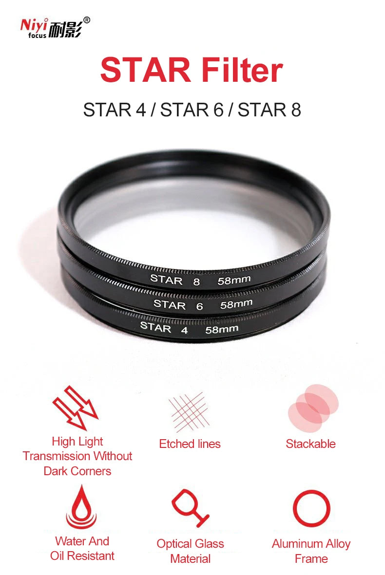 Star Line 4 6 8 Camera Lens Filter