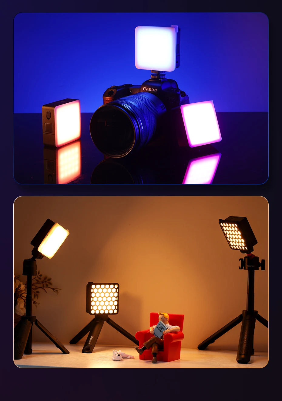 Full Color RGB LED Camera Video Light