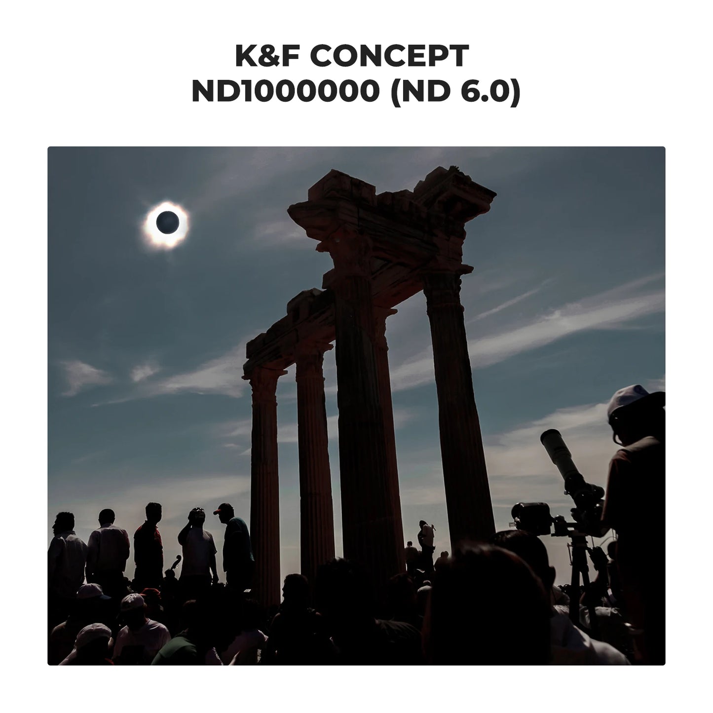 K&F Concept Nano-K Series ND1000000 Solar Filter 20 Stops for DSLR Camera Lens