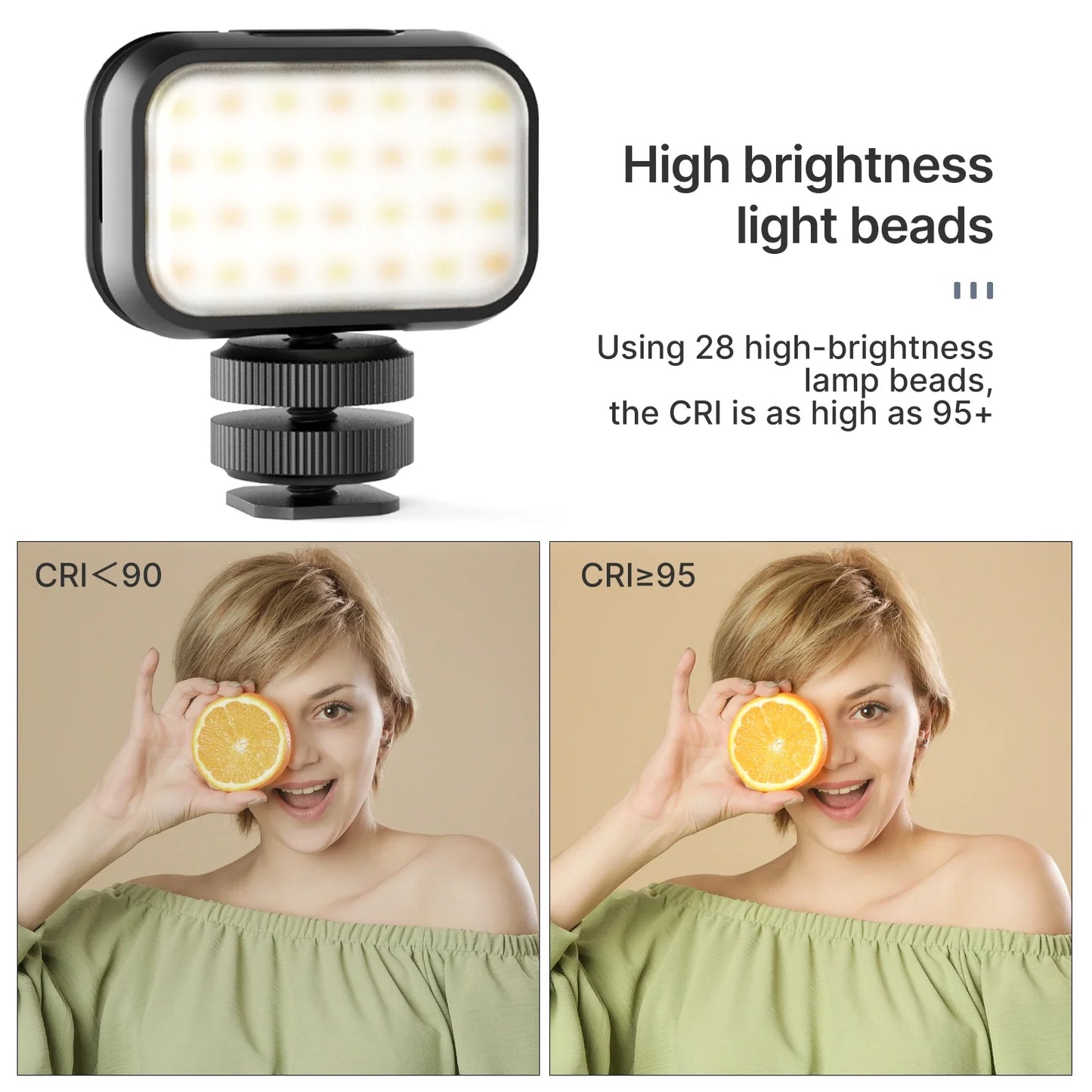 Mini LED Video Light Rechargeable for Camera