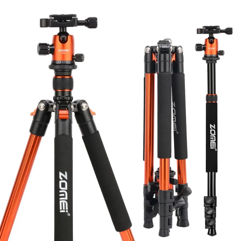 Zomei Q555 Professional Aluminum Video Camera Travel Tripod 360 Ball Head