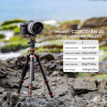 K&F Concept Carbon Fiber DSLR Camera Tripod