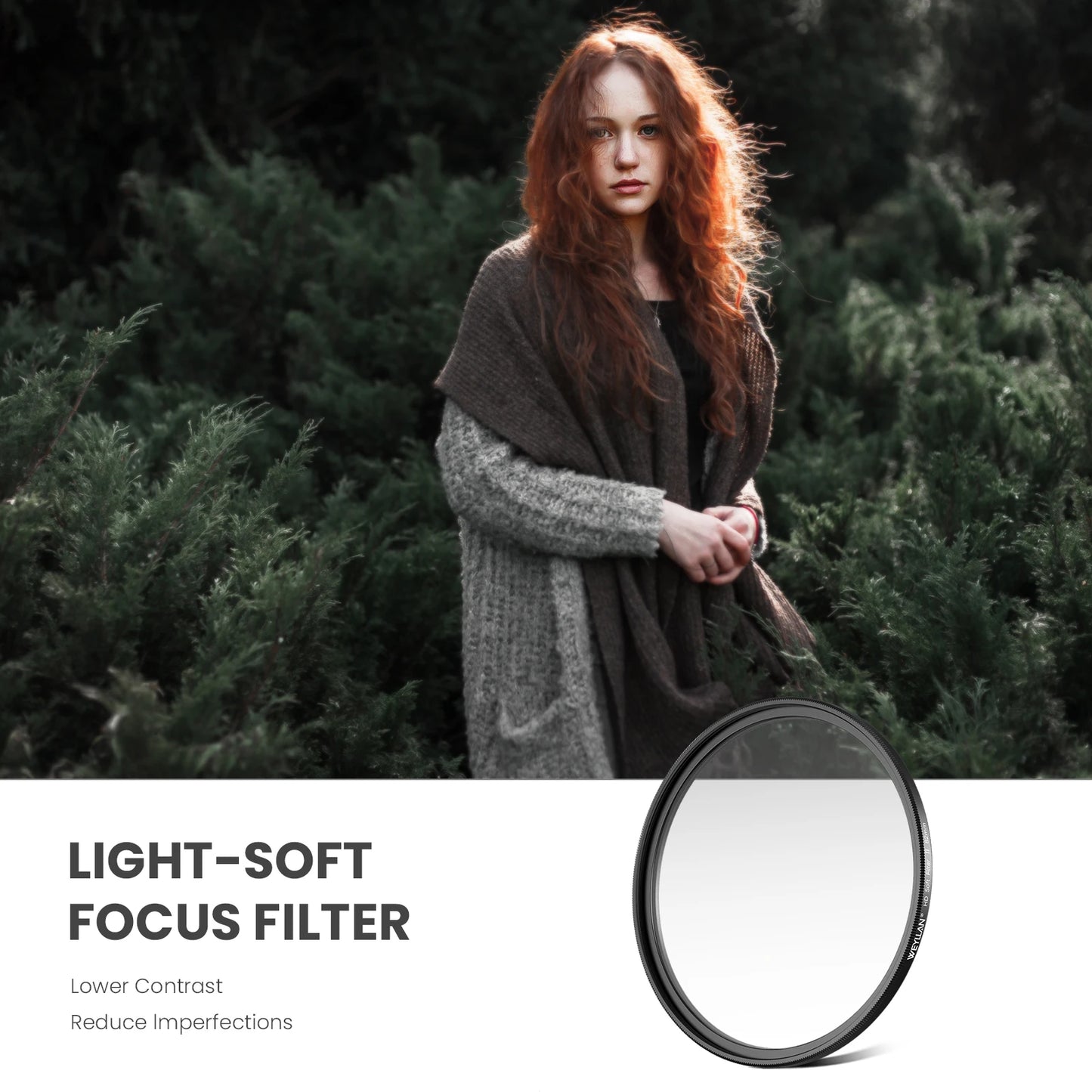 Soft White Mist Filter for Camera Lens