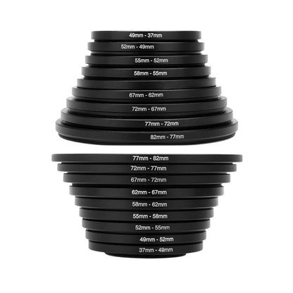 Camera Lens Filter Step Up / Down Adapter Ring Set