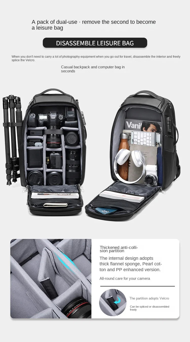 Multifunctional Large Capacity Camera Bag Backpack