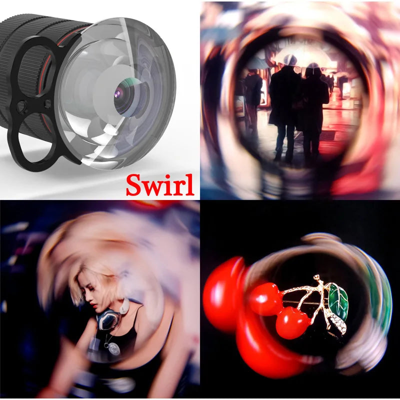 Swirl Prism Special Effects Lens Filter for DSLR Camera Smartphone