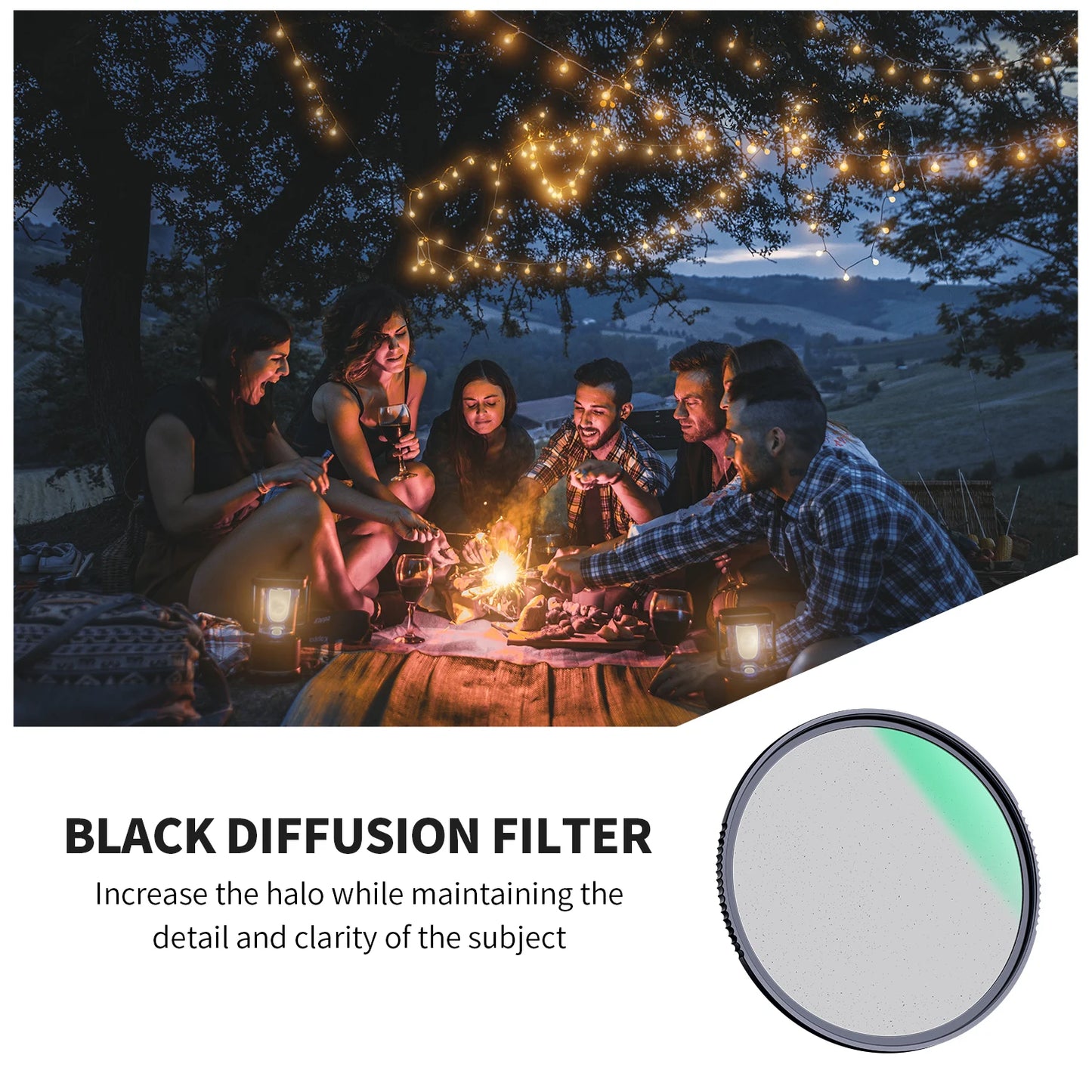 K&F Concept Black Mist Diffusion 1/4 1/8 Camera Lens Filter