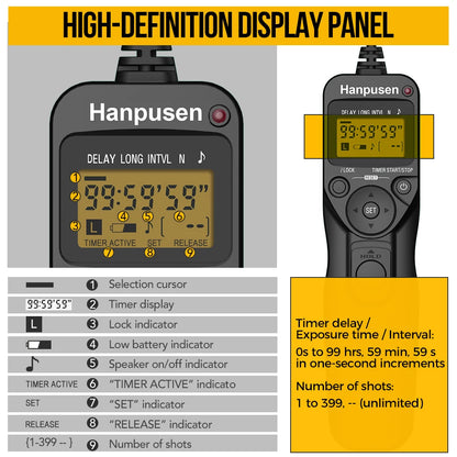 DSLR Camera Intervalometer Remote Shutter Release Controller