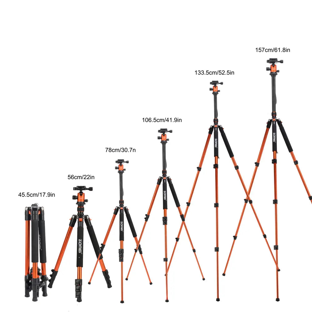 Zomei Q555 Professional Aluminum Video Camera Travel Tripod 360 Ball Head