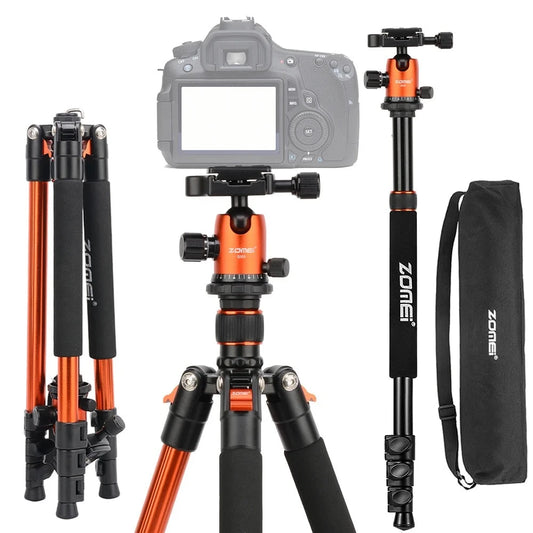 Zomei Q555 Professional Aluminum Video Camera Travel Tripod 360 Ball Head