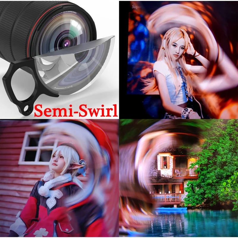 Swirl Prism Special Effects Lens Filter for DSLR Camera Smartphone