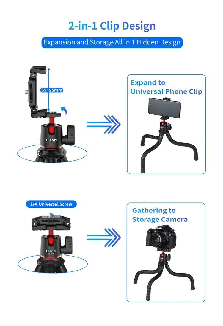 Flexible Octopus Portable Tripod For Phone DSLR Camera